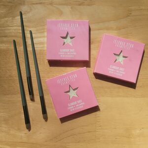 Jeffree Star Glamour Shot Eyeshadow Artistry 3 Pack With Brushes 1.5G .05 Oz